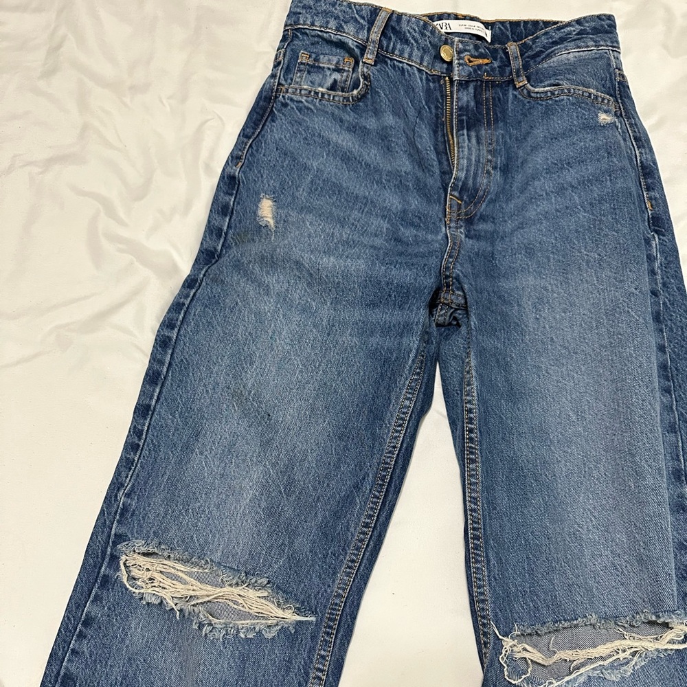 Zara high waist wide leg jeans